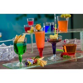 Hanna K. Signature Hard Plastic Tumblers 9 oz. Party Cups/Old Fashioned Glass, 600 Count Drinking Glasses, Crystal Clear