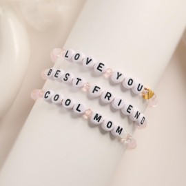 Mother's Day Gifts for Mom Bracelets Happy Mother's Day Gift for Mama Easter Birthday Christmas Best Friend Jewelry(Cool Mom)