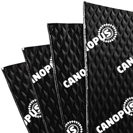 CANOPUS Car Sound Deadening Mat - 80 mil, 10 sqft, Butyl Sound Deadener for Trunk, Doors, Floor & Ceiling, Audio Dampening Material, Pack of 10 Sheets, Black