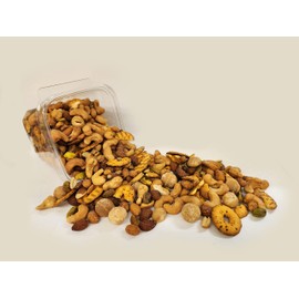 Original Bar Mix - Smoked & Savory Nuts And Pretzels Mix - Perfect For Everyday Snacking and Holiday Gift - A Combination of Smoked Almonds, Honey Roasted Peanuts, Macadamia Nuts, Pistachio Kernels, Cashews & Sriracha Pretzels - Manhattan Mix - (12 Ounce