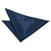 Mens Navy Blue Hanky Handkerchief Pocket Square Plain Satin Solid