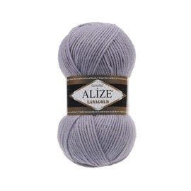 Alize LanaGold Hand Knitting Yarn for Crochet Knitting and Crafts Wool Blend Warm Soft Natural Chunky Hand Woven Knitting Crochet Knitwear Wool 4 Balls 400g 1048m Colour 200 Grey