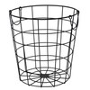Spetebo Metal Mesh Basket Black - 29 cm - Storage Basket with 2 Handles - Decorative Wire Basket Storage Grid Design Round