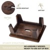 Wooden Step Stool (16.5" D x 12" W x 6.5"