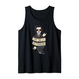 Allan Poe Lit in Literature Raven Sunglasses for a Book Nerd Tank Top