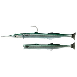 Savage Gear Salt 3D Needle Fish Pulse Tail Rubber Fish Colour: Green Silver, Length / Weight: 23 cm / 55 g