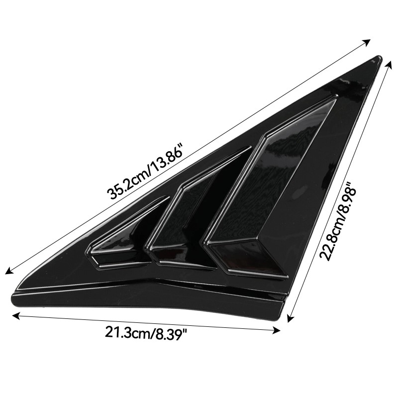 XUKEY For 16-21 Honda Civic HATCHBACK Black Side Vent Rear