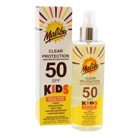 Malibu Malibu Sun Kids SPF 50 Clear Protection Sunscreen, High Protection, Water Resistant, Dry Feel, 250ml
