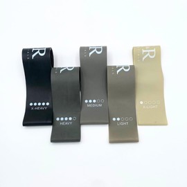 Reggie and Ronnie Essentials 5-Pack Resistance Bands Set with 5 Levels – Includes Travel Bag for Workouts Anywhere (Neutral)