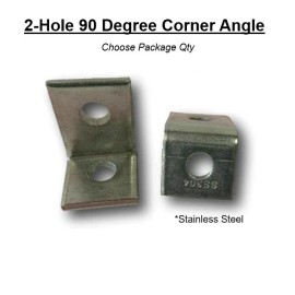 Generic 2-Hole STAINLESS STEEL 90° Corner Angle Unistrut Channel #4642S1 P1068 - 25