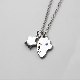 Rnivida Friendship Necklace Set for 3 Bff Women Star Sun and Moon Best Friend Matching Pendant Necklaces Friendship Gift