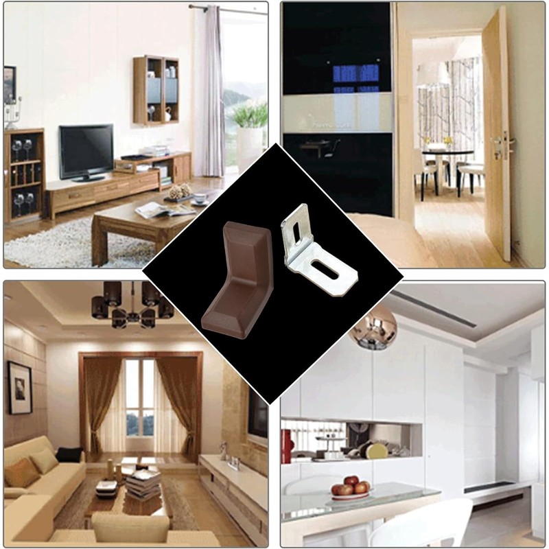 MOROBOR Angle Bracket, 40Pcs 90 Degrees L Shape Steel Galvanized