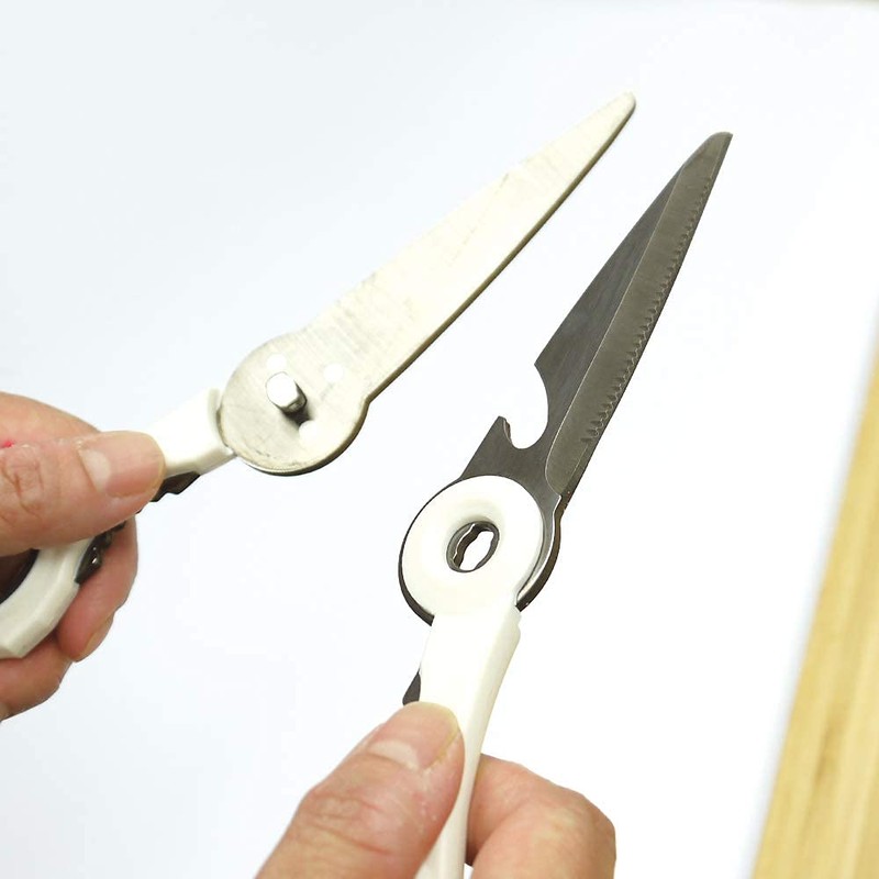 SiTRA Disassemblable Multifunctional Kitchen Scissors, Sleek Compact, Black