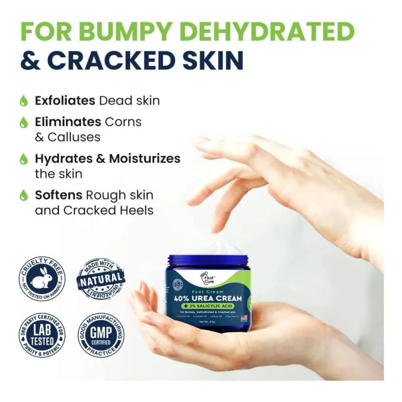 Foot Cure Crema Eliminación Talón Agrietado Picazón Y Tiña