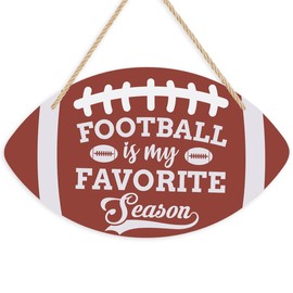 Football Season Decor Football Decorations for Home Fall Footballs Wooden Hanging Sign for Wall Autumn Season Home Decor 11.8 x 7.3 inches