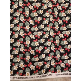 Northcott New, Unwashed Northcott Fabrics Strawberry Patch By Diane Knott 4 Yds Available