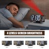 Lichamp Projection Alarm Clocks Bedside,180° Rotatable Projector Mirrorautomatic Brightness,LED Digital