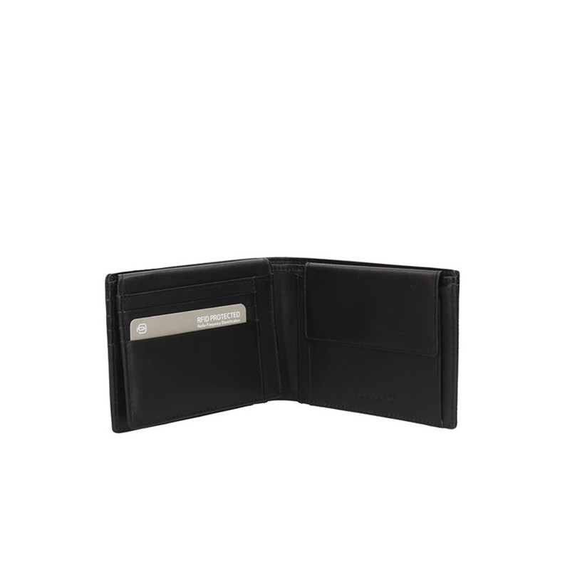 PIQUADRO Men's Wallet PU1392S117R Black, black, Contemporary