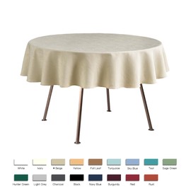 maxmill Round Jacquard Tablecloths Swirl Design Spillproof Wrinkle Free Heavy Weight Soft Table Cloth for Circular Table Cover of Buffet Banquet Parties Holiday Dinner Round 90 Inch Beige