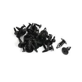 Motoforti 20 Pcs 6mm Hole Plastic Rivet Trim Panel Retainer Fastener Clips Black Long-lasting