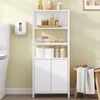 Hzuaneri Storage Bathroom Cabinet, Bathroom Floor Cabinet with Doors and