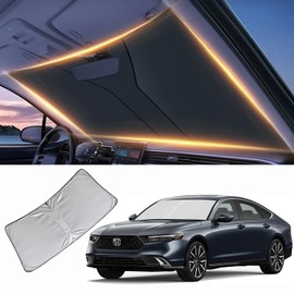 Windshield Sun Shade for Honda Accord Front Window Shades Cover for 2013-2024 Accord Car Accessories Windshield Sun Visor Protector