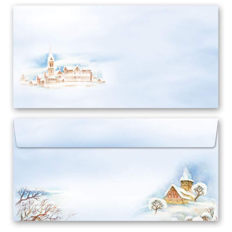 Writing Paper Set 40 Pieces Winter Landscape Nature and Landscape
