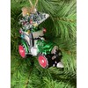 Sass & Belle Festive Tractor Shaped Bauble Green