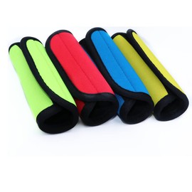 4 pcs Neoprene Handle Wraps Grip Cover Identifiers for Travel Bag Luggage Suitcase (Red Yellow Blue Green)
