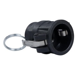 Quafwia 2 pcs Polypropylene Camlock Fittings (1” part D Female Coupler x Female Thread) Cam and Groove Hose Fittings + 2 pcs PP Cam Lock Fitting (1” part F Male adapter x Male Thread)