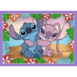 Trefl 34633, Crazy Day Lilo & Stitch Puzzle 4-in-1, 35 to 70 Elements of Different Difficulty Levels, Game for Children from 4 Years, Multicoloured