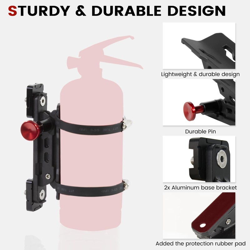 Molle Panel Fire Extinguisher Mount - Tactical Car Quick Release