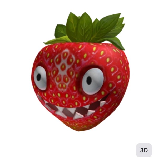 ROBLOX May 2025 Item Toy " Manic Strawberry Head "Code