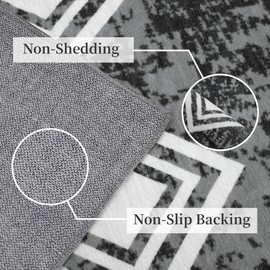 FairOnly Washable 2x3 Modern Rug Trellis Throw Rugs Non Slip Doormat Farmhouse Moroccan Entryway Rug Front Door Mat Indoor Entrance Soft for Bedroom Kitchen Entry