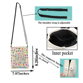 JYTAPP 100 Days Teacher Bag 100 Days Watching My Students Grow Crossbody Bag In My Teacher Era Educators Graduation Gift (beige)