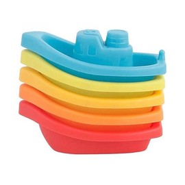Barchette da Bagno Colorate, Set da 5 Pezzi, Impilabili e Collegabili, 13x7 cm, per Vasca, Piscina e Mare