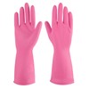Rubber cleaning gloves yellow 6 Pairs for Household,Reuseable dishwashing gloves
