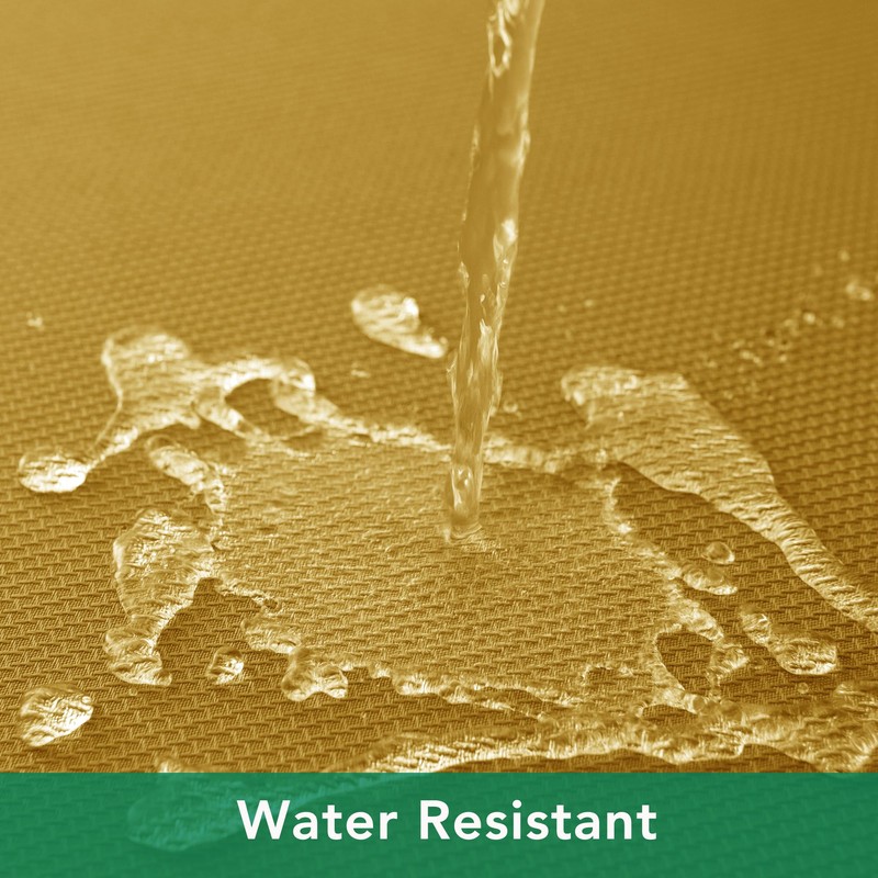 Biscaynebay Textured Fabric Round Table Cloth 90", Gold Water Resistant