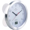 St Leonhard Bathroom Clock, Bathroom Wall Clock with LCD Thermometer