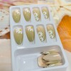 24 Pcs Natural Glossy Full Cover Reusable False Nails with