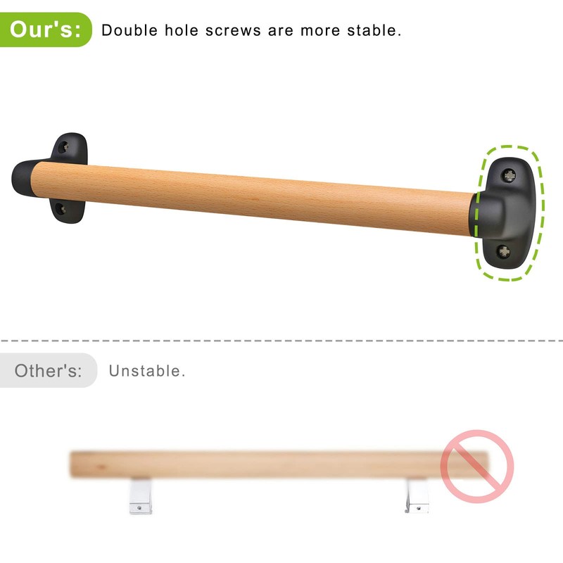 SELEWARE 17 inch Playground Safety Handle Wood Kids Playground Grab
