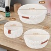 Aeeque 3-Piece Baskets Crochet Set, Round Crochet Baskets, Crochet Set