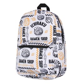 Bioworld Naruto Backpack Ichiraku Ramen Shop Laptop School Travel Backpack Standard White