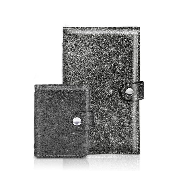 Jasenna 2 Pieces Business Card Holder,PU Leather Business Card Case