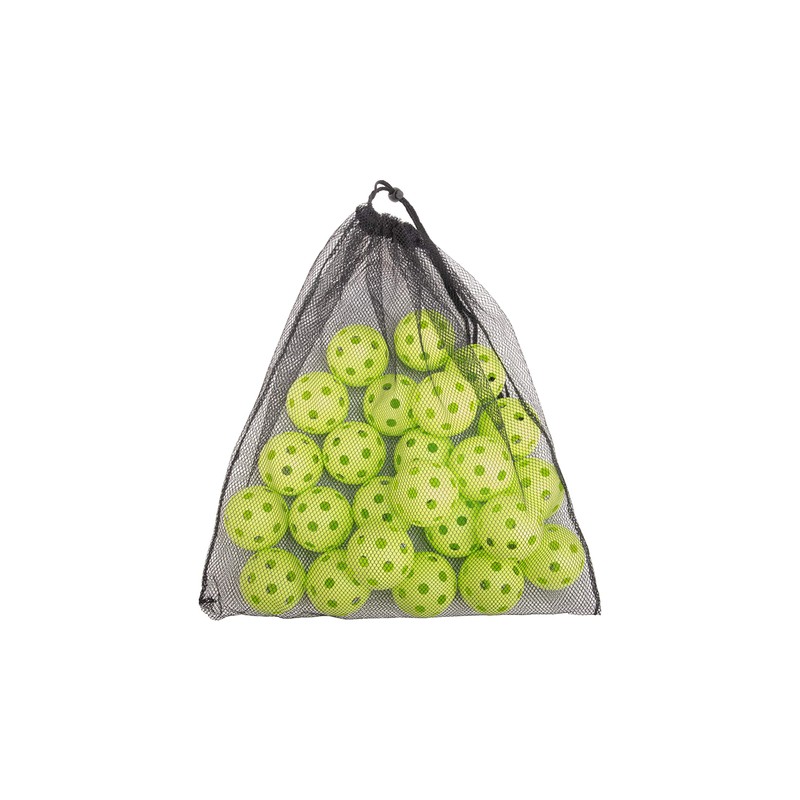 GP Baseball Batting Practice Balls, Perforated, Polyethylene, Fluorescent Green, 2.8