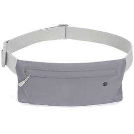 WHIPPY Running Belt for Phone Bag Running Gifts for Women Fanny Pack for Men Elastic Runners Money Belt Phone Holder Hiking Waist Pack, Dark Grey