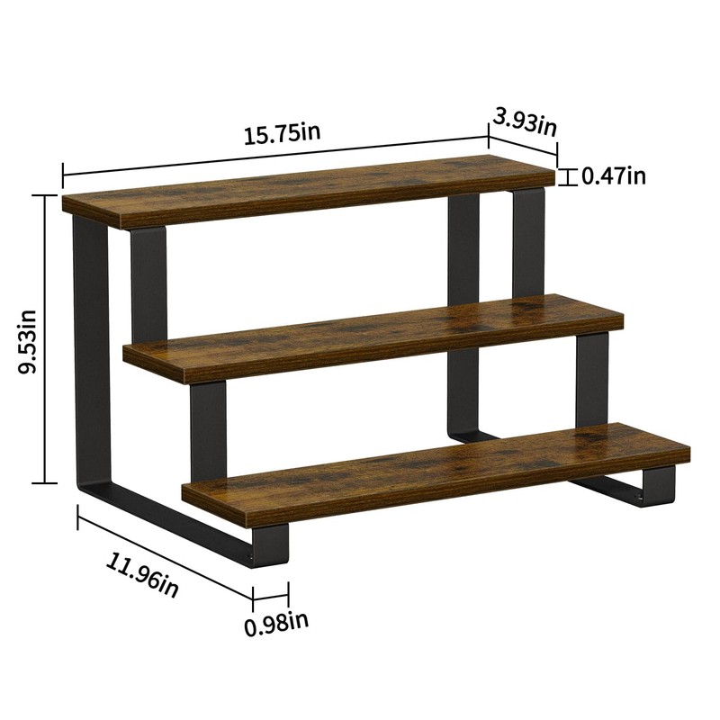 YINMIT Wooden Display Riser Stand,15.75 Inch Tiered Perfume and Cologne