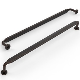 Amerdeco 10 Pack Oil Rubbed Bronze Cabinet Pulls 10 Inch(254mm) Hole Centers Kitchen Cabinet Handles Solid Zinc Alloy Cabinet Hardware Drawer Pulls ZH0051……