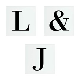 Alphabet Initial Letter Glass Drinks Coaster Mat Gift