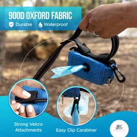 Premium Dog Poop Bag Holder for Leash - Convenient Dog Poop Bag Dispenser with Durable Design - Stylish Accessory for Easy Cleanup - Ideal for Dogs, Puppies, and Outdoor Walks - Red